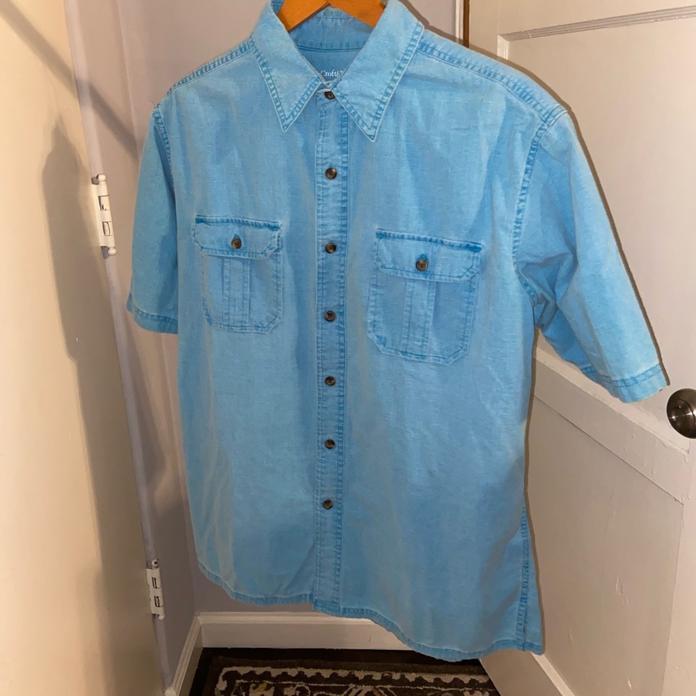 Blue button down shirt